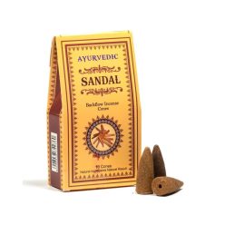   Back Flow - Ayurvedic - Sandalwood - Szantálfa lefelé füstölő kúp