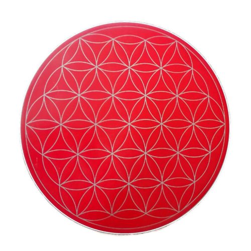 Mandala matrica - Élet virága piros