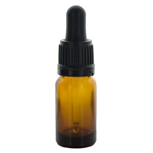 Pipettás üvegcse - 10 ml - barna